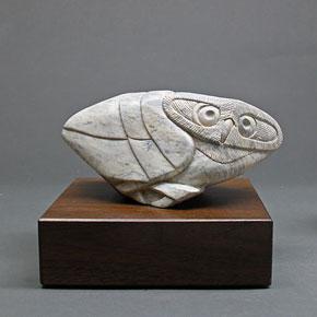Say What? A Montana dendritic soapstone owl by Clarence P. Cameron